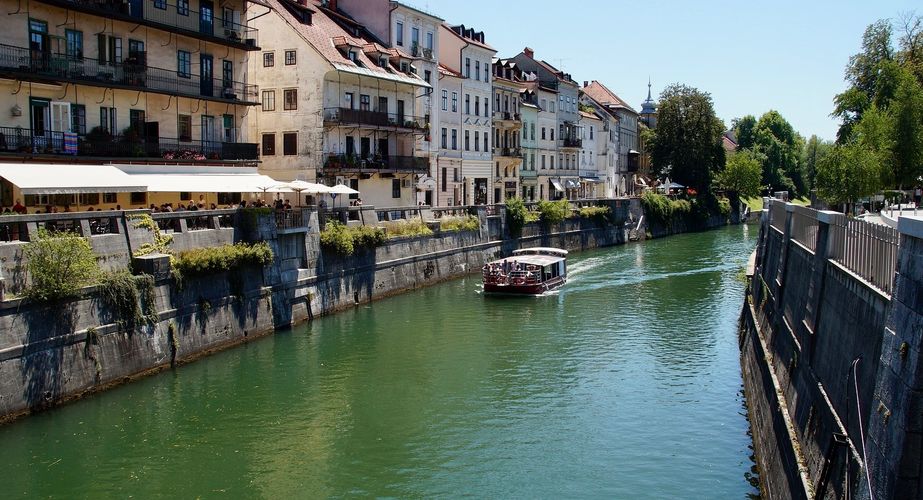 Ljubljana rivier Ljubljana rivier